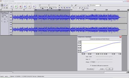 Aperçu du logiciel Audacity