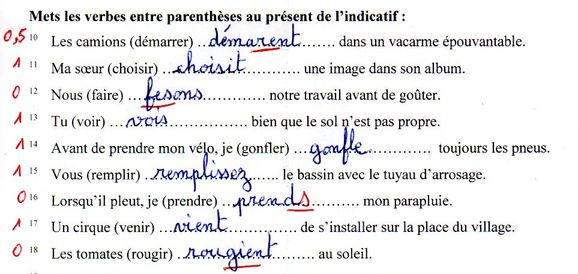 Exemple de correction de fiche d'évaluation Exemple de correction de fiche d'évaluation