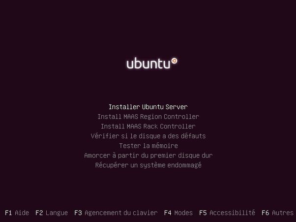 Menu ubuntu server