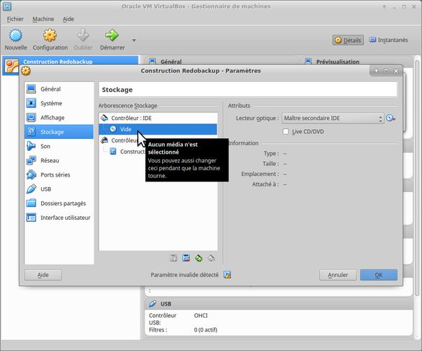 Configuration IDE VirtualBox