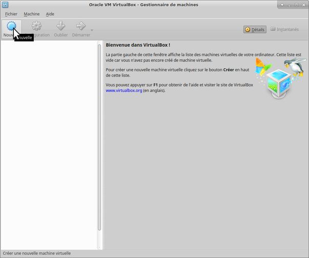 Nouvelle machine VirtualBox