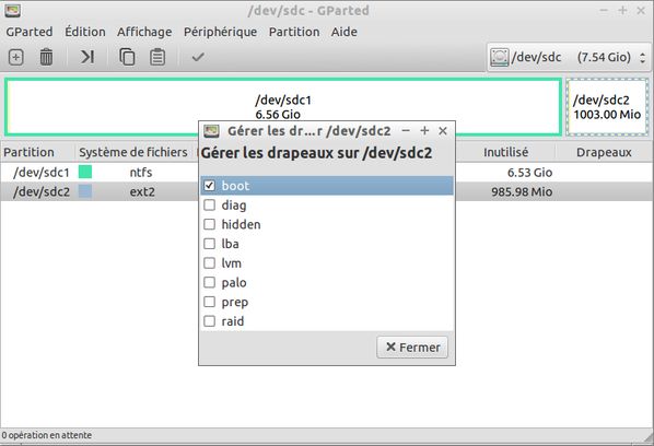 Rendre une partition amorçable